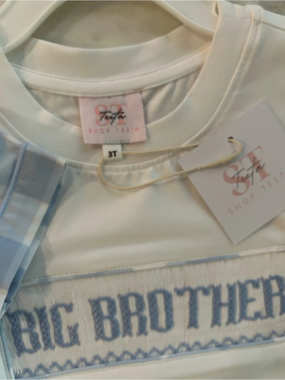 Blue 'Little Brother' & 'Big Brother' Matching Set